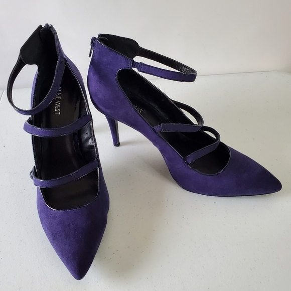 Nine West Jevneo Strappy Pumps Size 12 High Heel Back Zip Shoes Stiletto - Picture 16 of 16